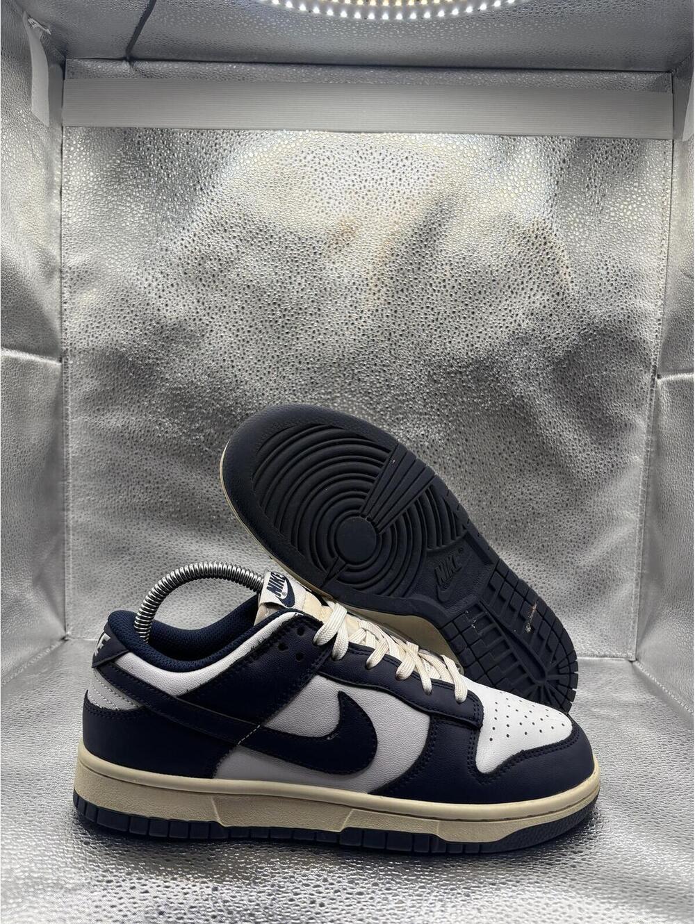 Nike Women's Dunk Low Sneakers - Navy and White